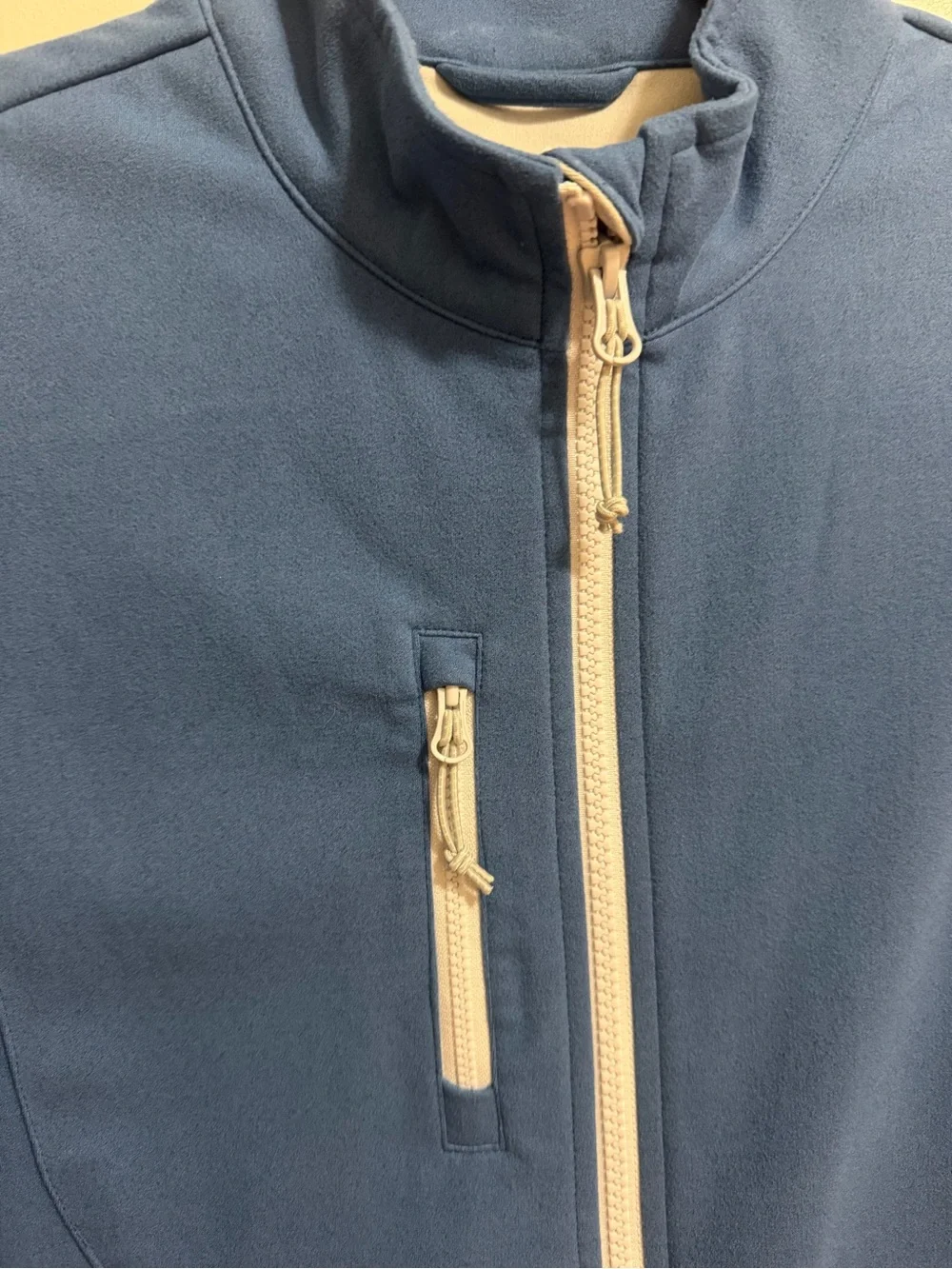 johnnie-O The Fade PREP-FORMANCE Wind Jacket Small Lake Blue Full Zip Golf